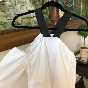 Black and White Halter Off shoulder top
